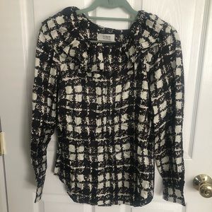 J. Crew-Collection silk twill ruffle-collar top